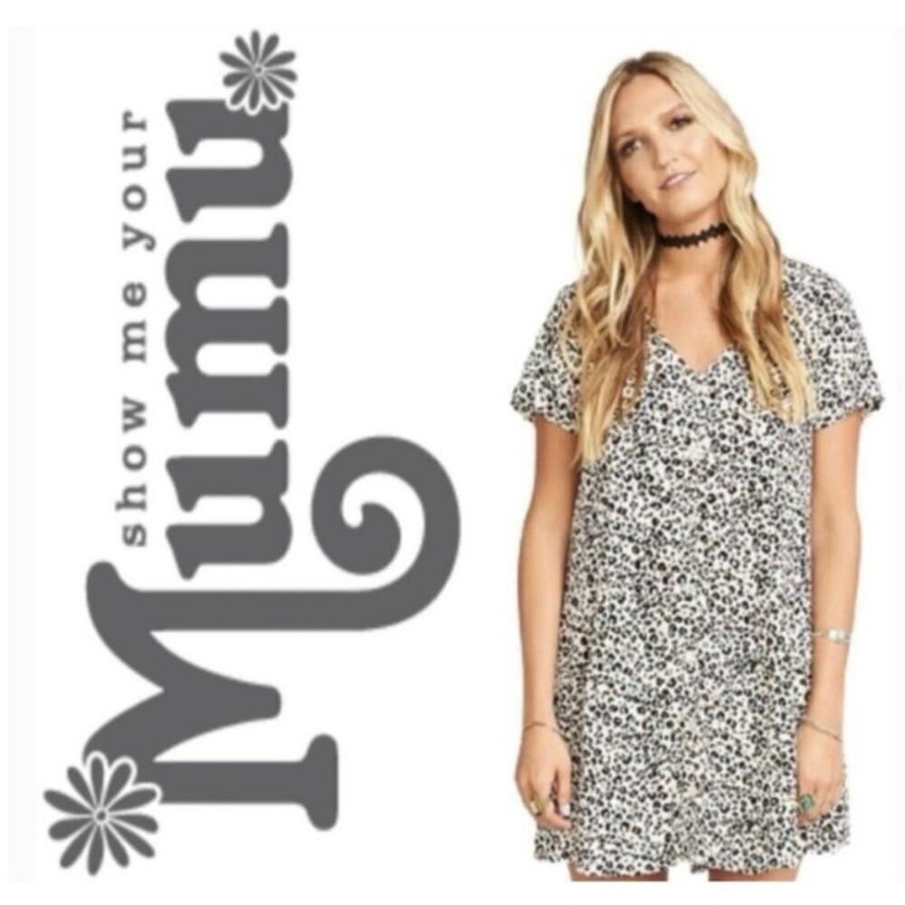 Show Me Your Mumu Short Sleeve Leopard Dress Size Small